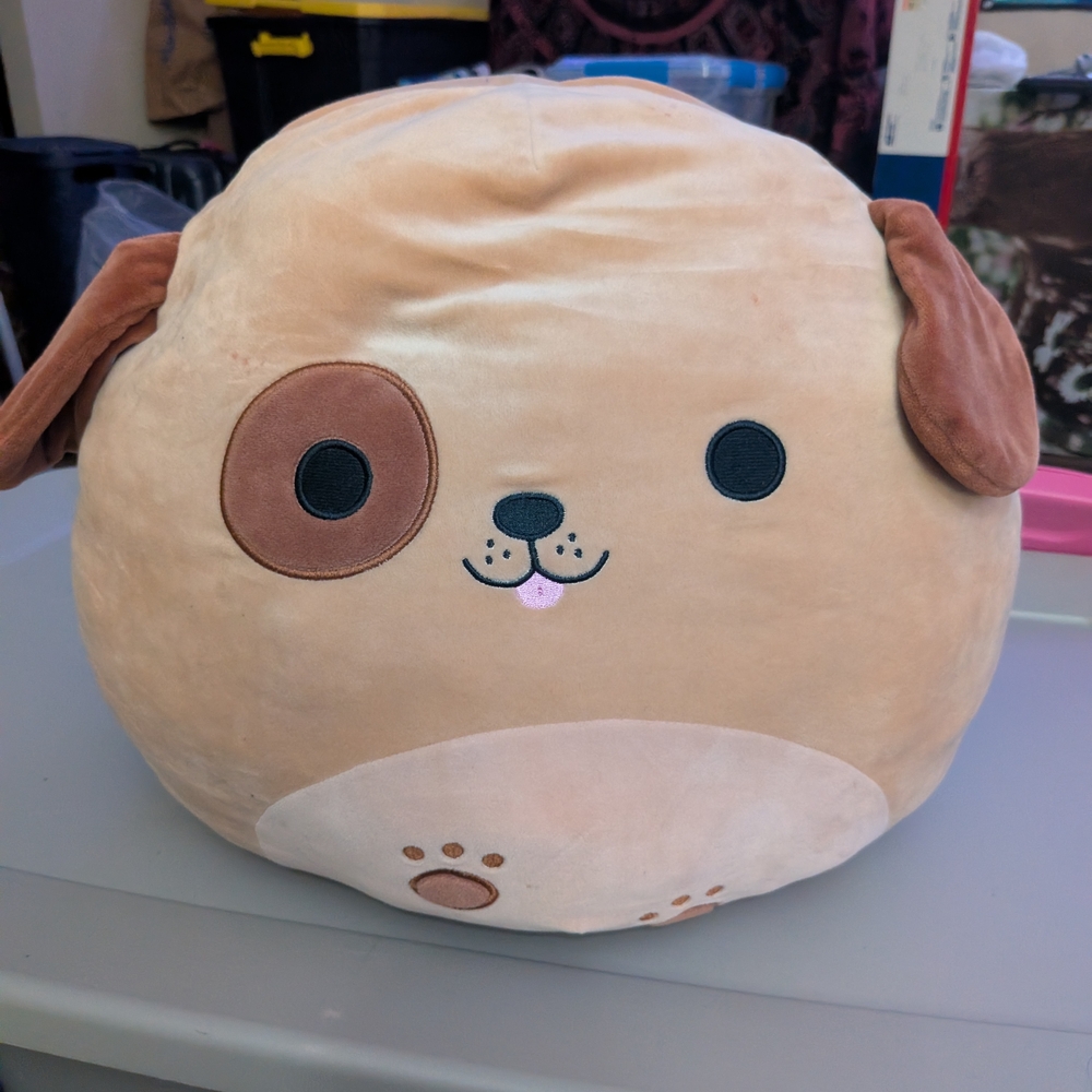 Kellytoy Drella the Peach Dog 16 in Squishmallow stuffed animal plush kidcore